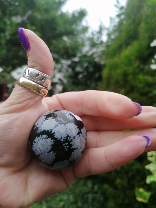 Snowflake Obsidian Sphere