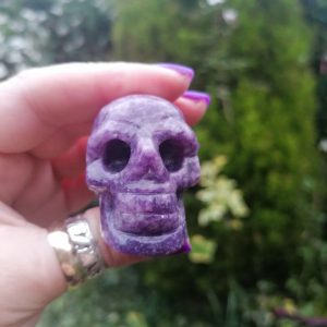 Lepidolite Skull