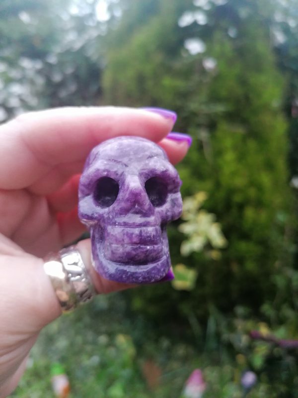 Lepidolite Skull