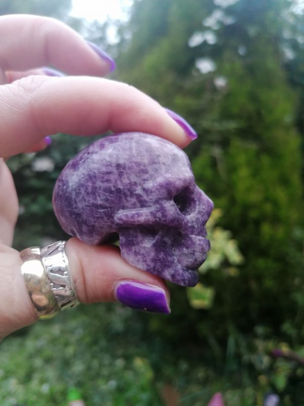 Lepidolite Skull